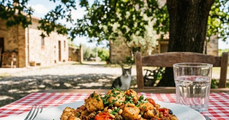 BOCCONCINI DI POLLO ALLA MEDITERRANEA